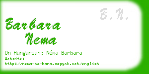 barbara nema business card