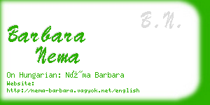 barbara nema business card